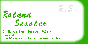 roland sessler business card